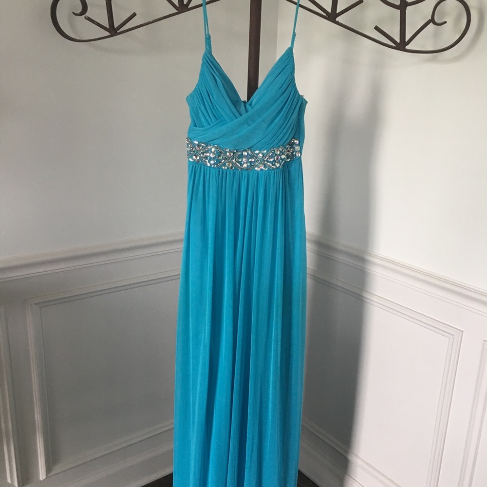 Royal Blue Sequined Formal Dress